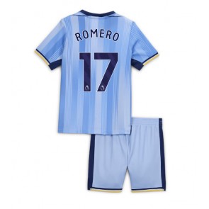 Tottenham Hotspur Cristian Romero #17 Dětské Venkovní dres komplet 2024-25 Krátký Rukáv (+ trenýrky)